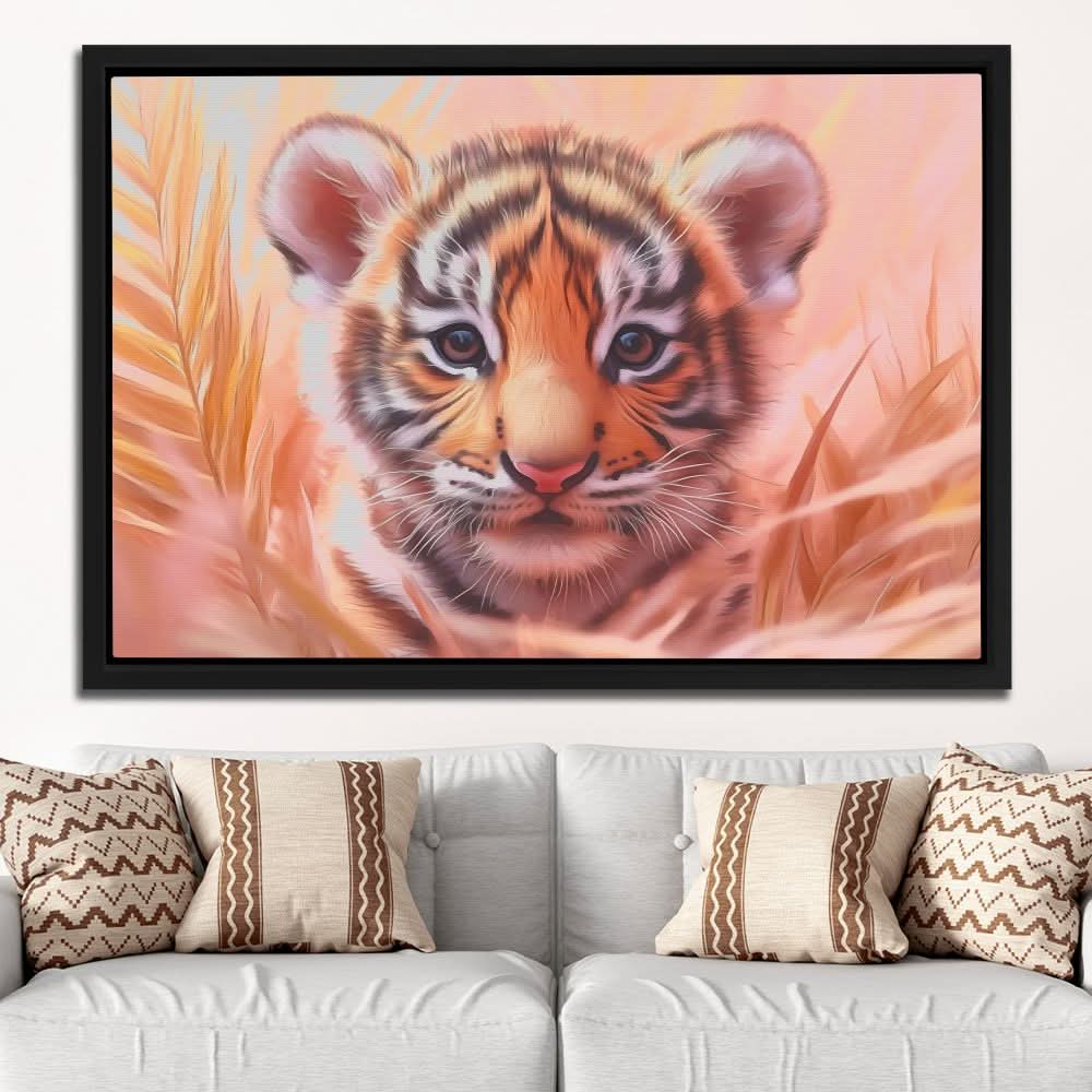 Quiet Paws - Pastel Canvas Wall Art