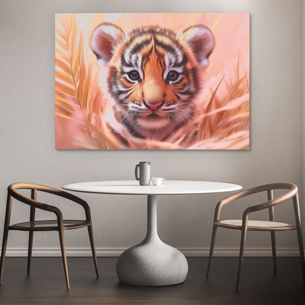 Quiet Paws - Pastel Baby Animal Canvas Print