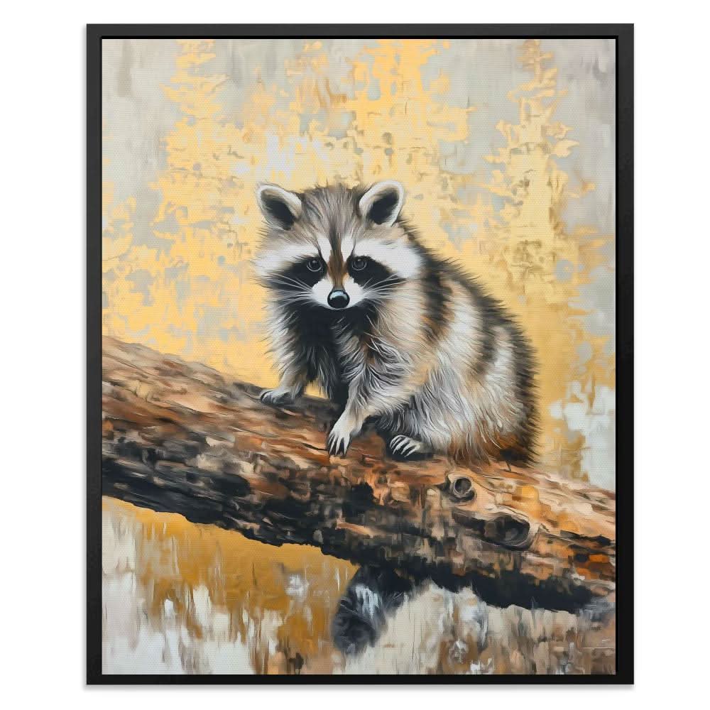Raccoon Creek - Earth Tones Cabin Canvas Print