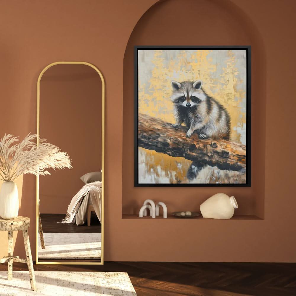 Raccoon Creek - Earth Tones Canvas Wall Art