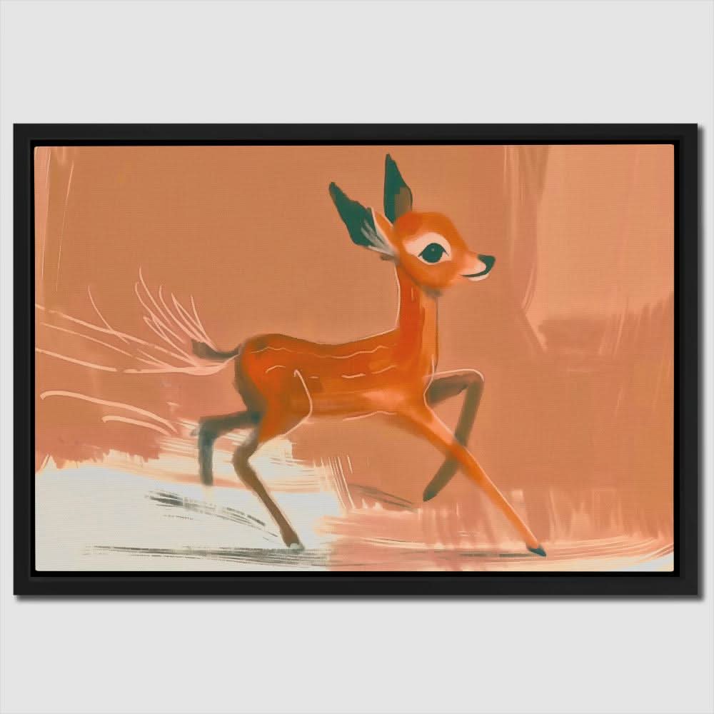 Racing Fawn - Animals Art for Kids Room