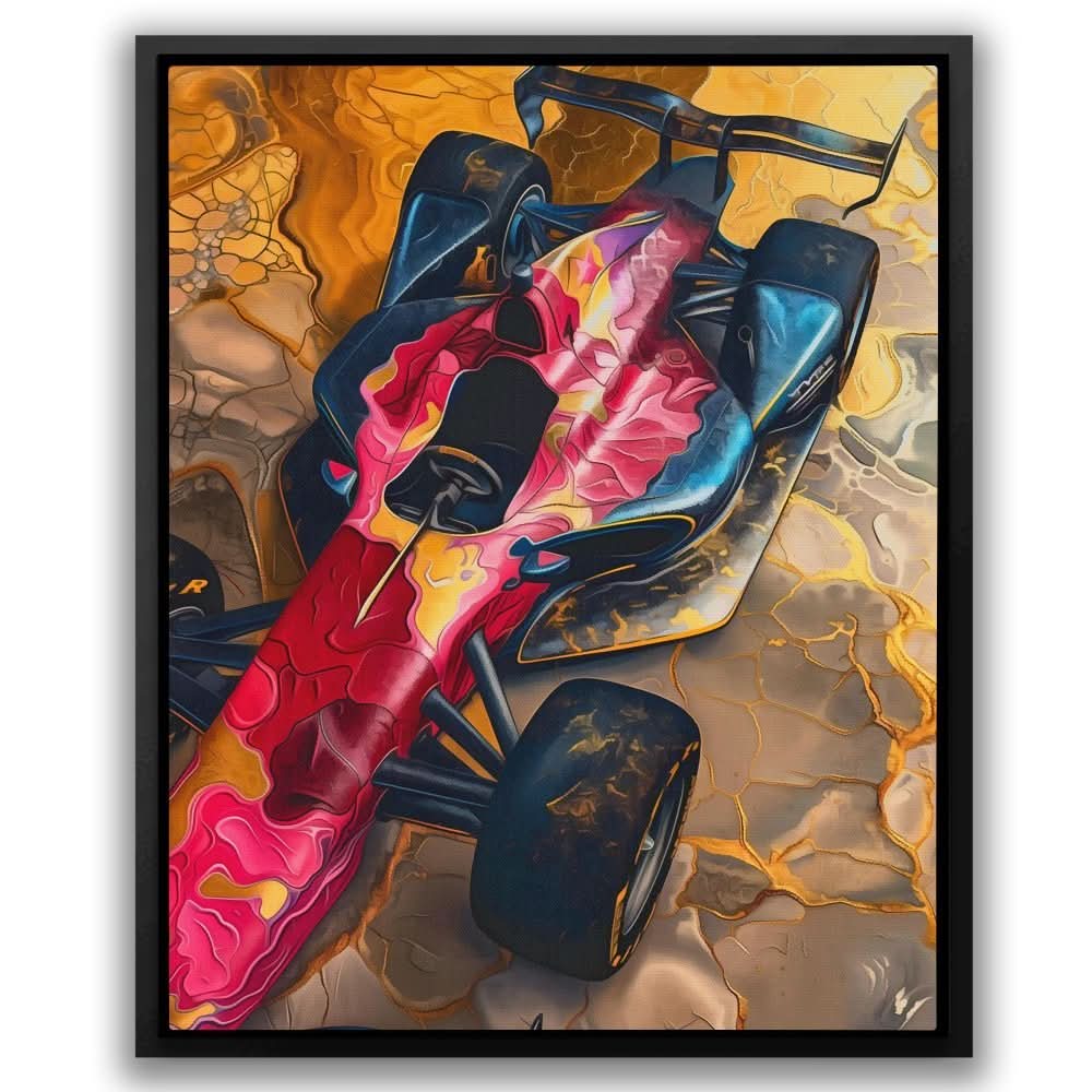 Racing Surrealism - Gold Man Cave Canvas Print