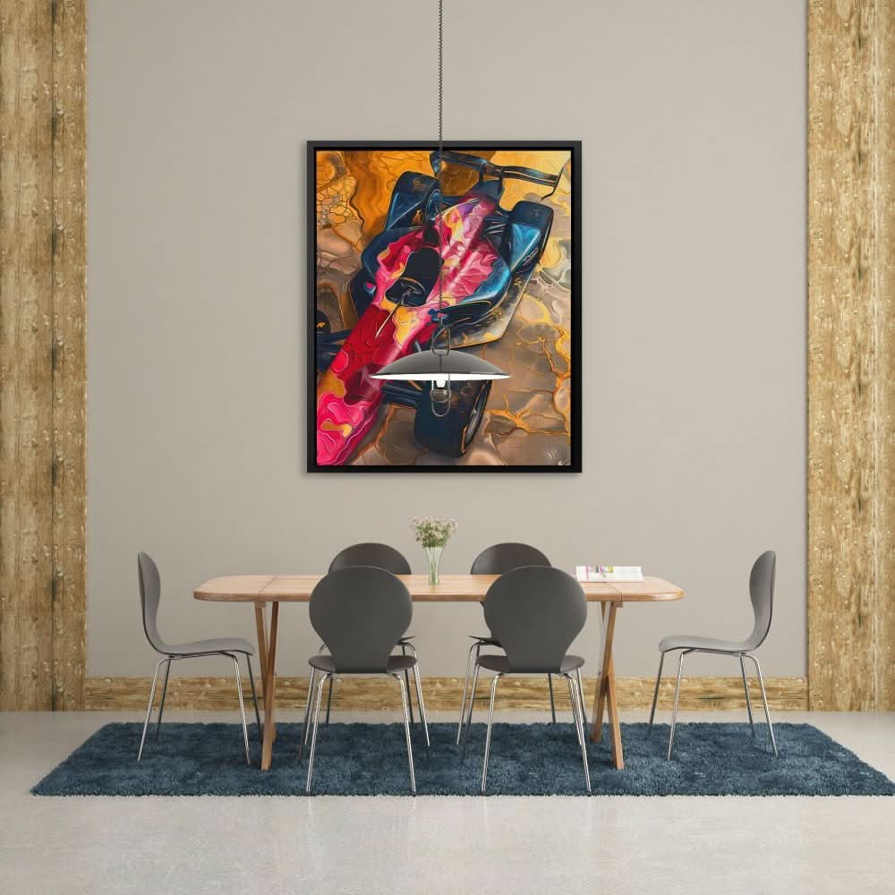 Racing Surrealism - Surrealism Pink Canvas Wall Art
