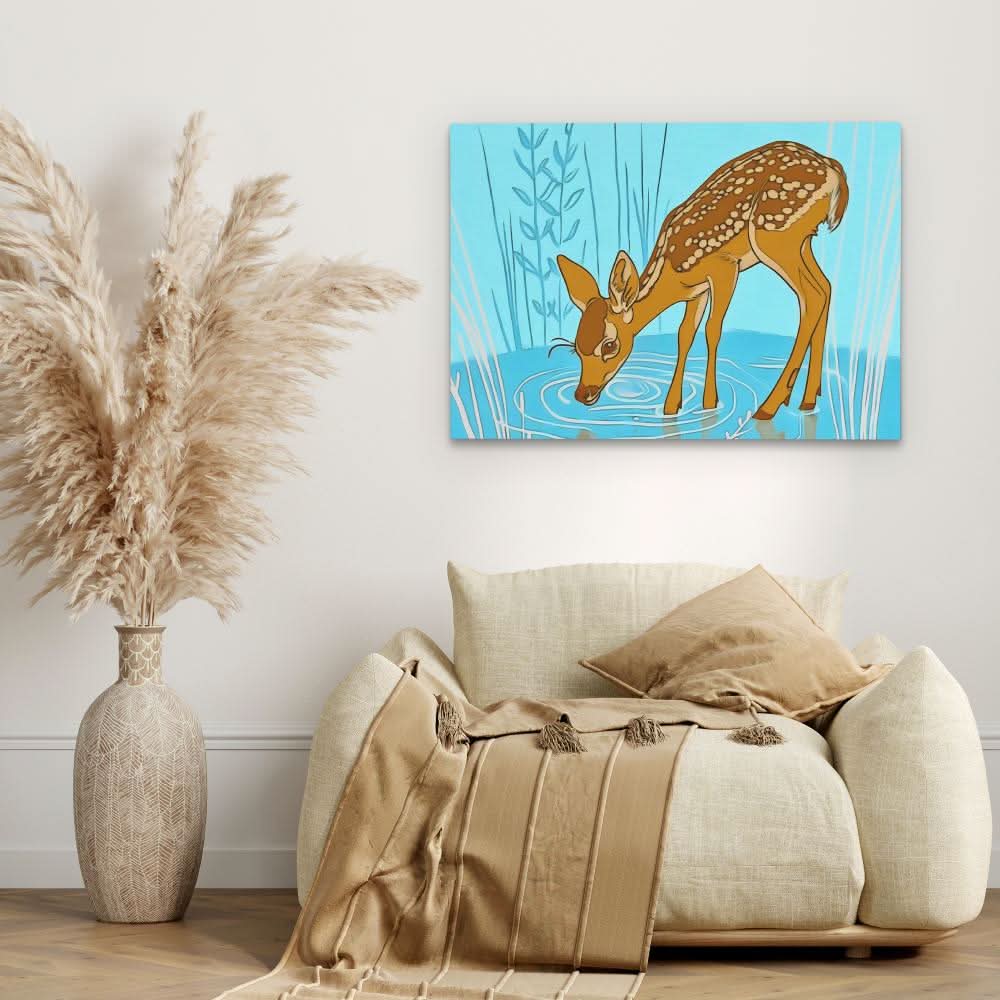 Radiant Calm - Wall Art in Black Frame