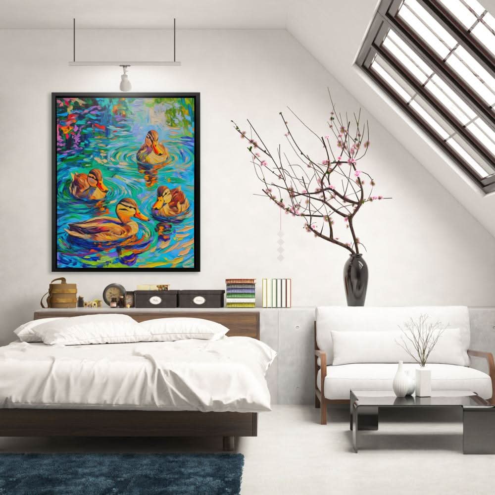Radiant Ducklings - Large Canvas Print
