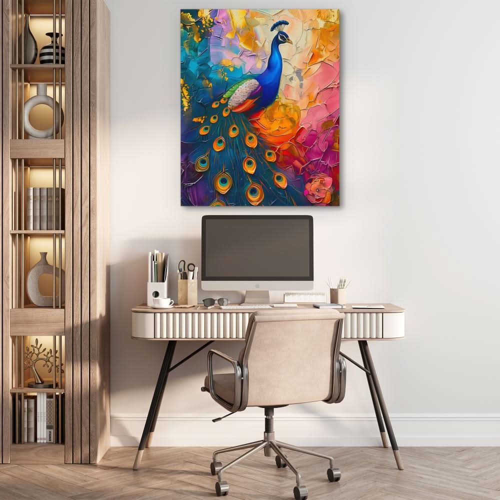 Radiant Realm - Wall Art in Black Frame