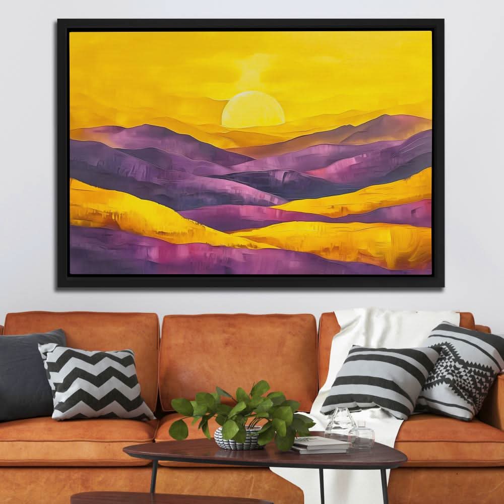 Radiant Reflection - Modern Purple Canvas Wall Art