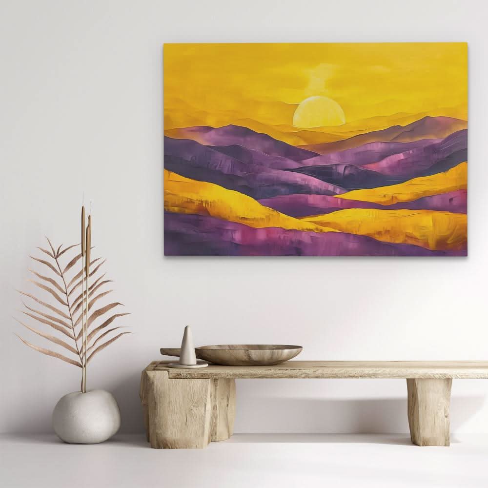 Radiant Reflection - Gold Wall Art for Living Room
