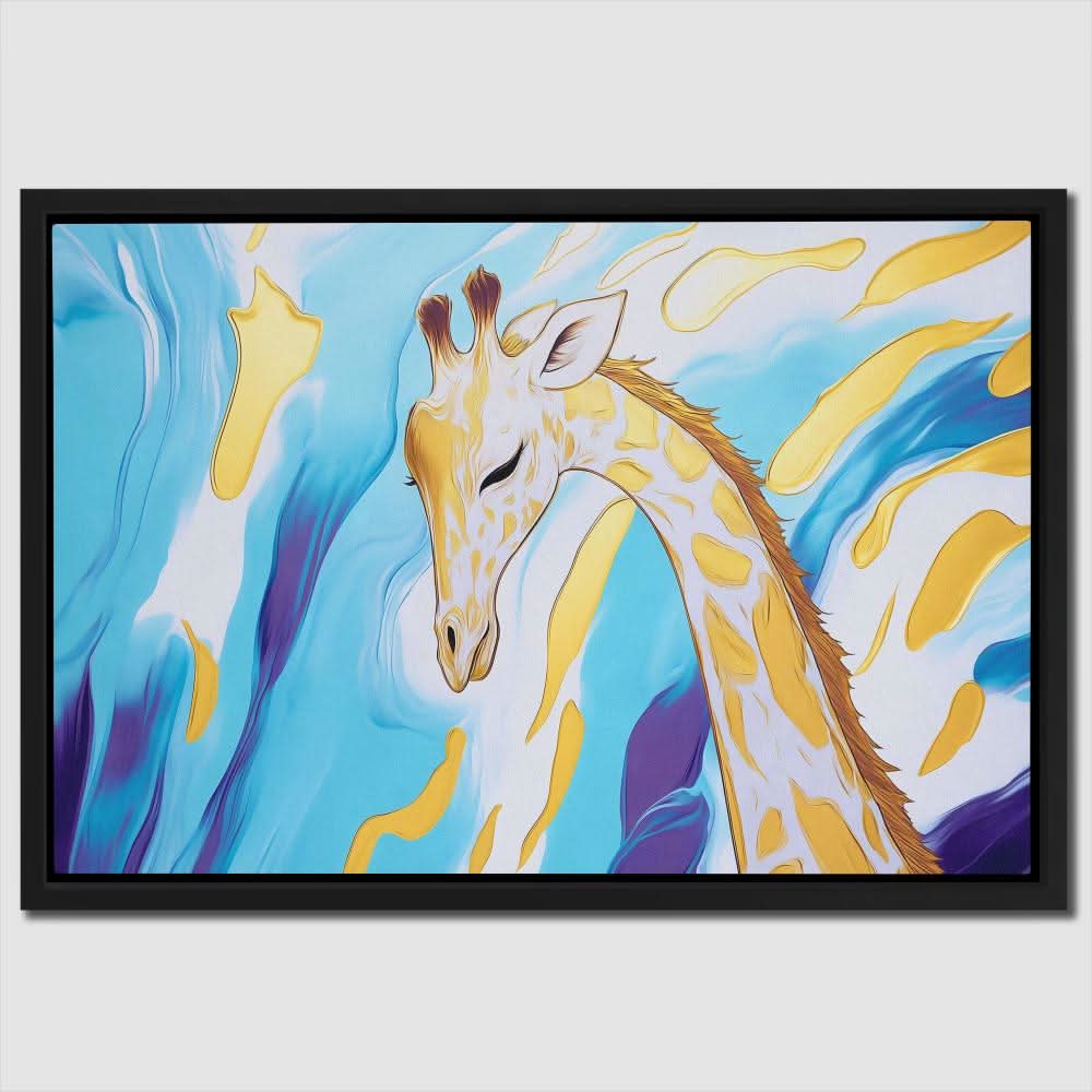 Radiant Tranquility Giraffe - Giraffe Art for Bedroom