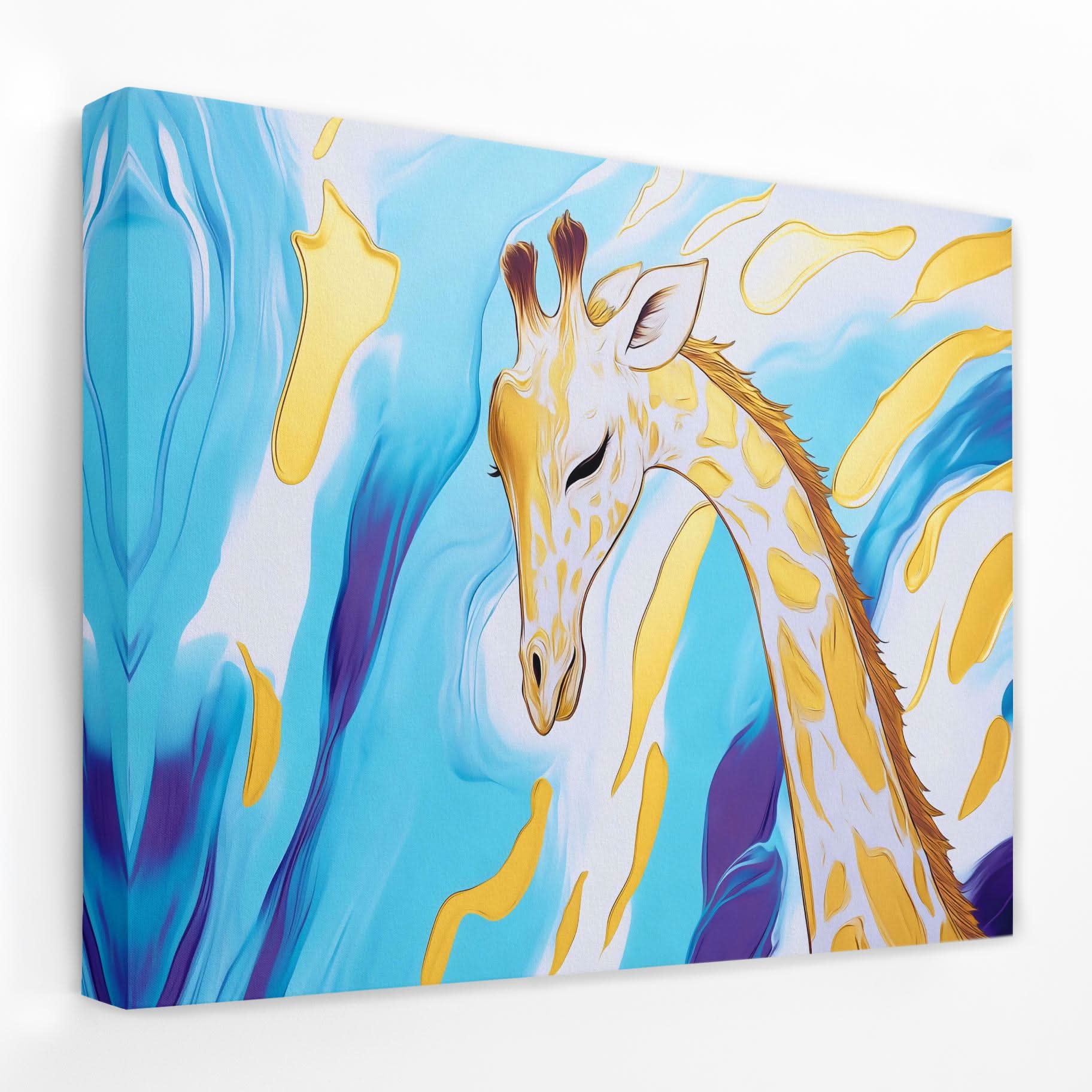 Radiant Tranquility Giraffe - Giraffe Canvas Wall Art