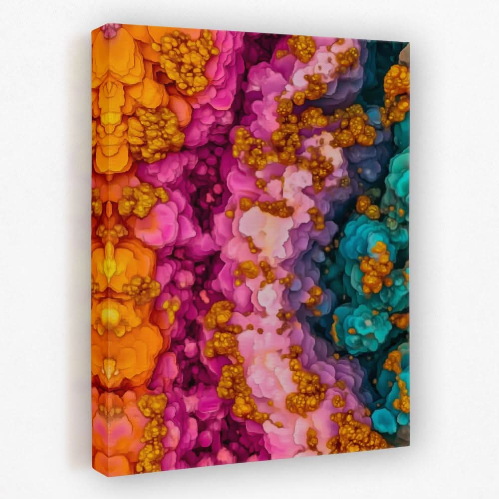 Rainbow Bloom - Mineral Canvas Wall Art