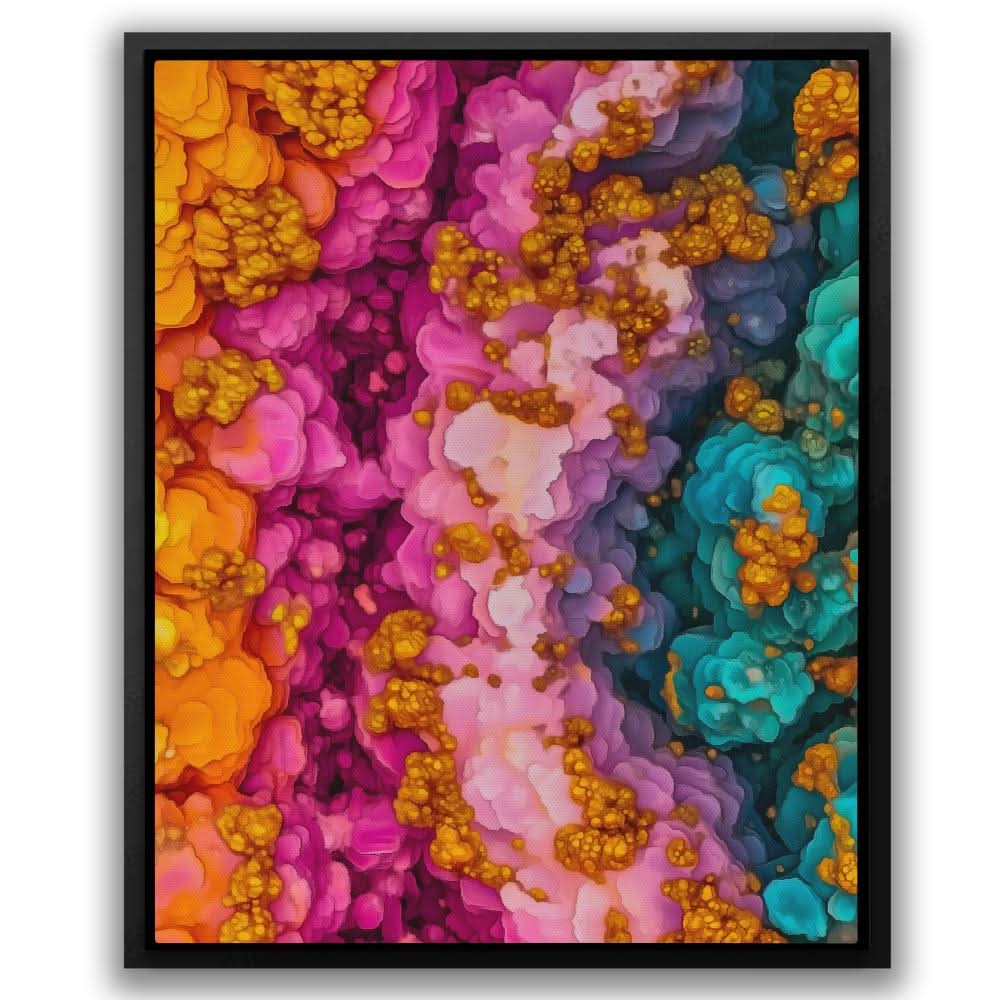 Rainbow Bloom - Large Abstract Canvas Print