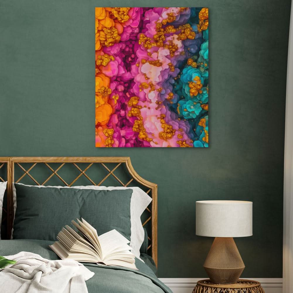 Rainbow Bloom - Abstract Colorful Canvas Wall Art