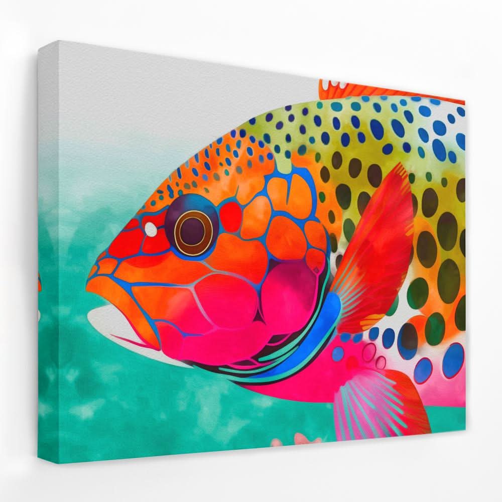 Rainbow Fish - Animals Canvas Wall Art