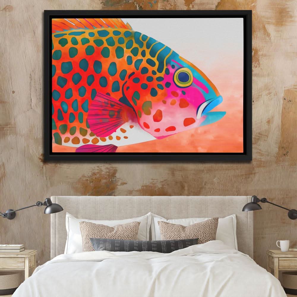 Rainbow Trout - Colorful Beach Canvas Print