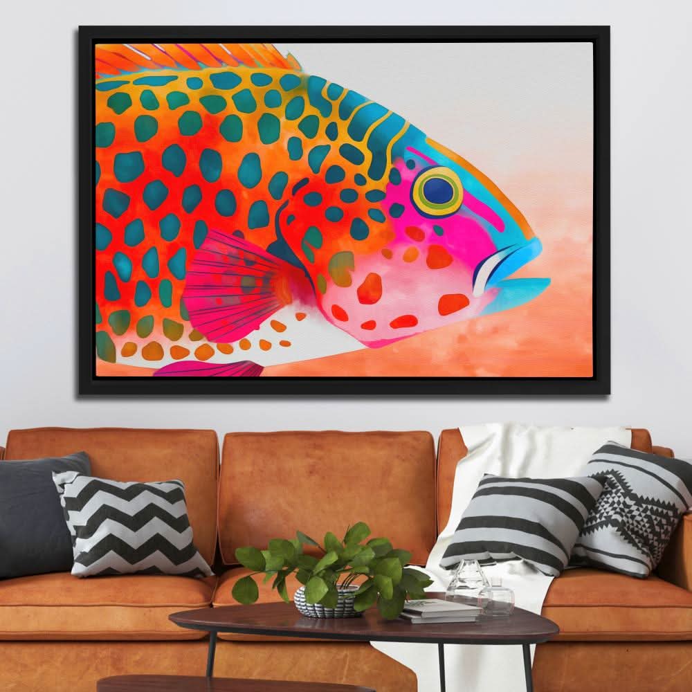Rainbow Trout - Modern Colorful Canvas Wall Art