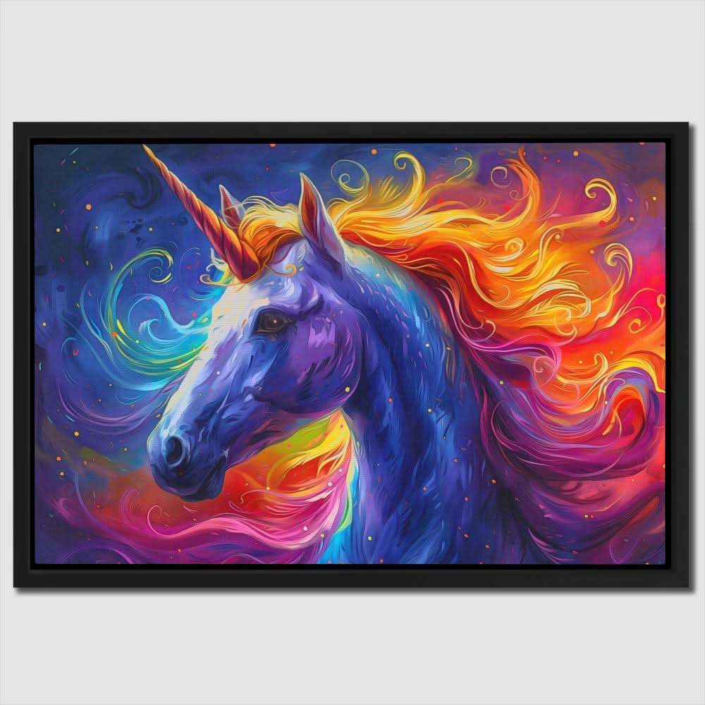 Rainbow Unicorn Magic - Animals Art for Kids Room