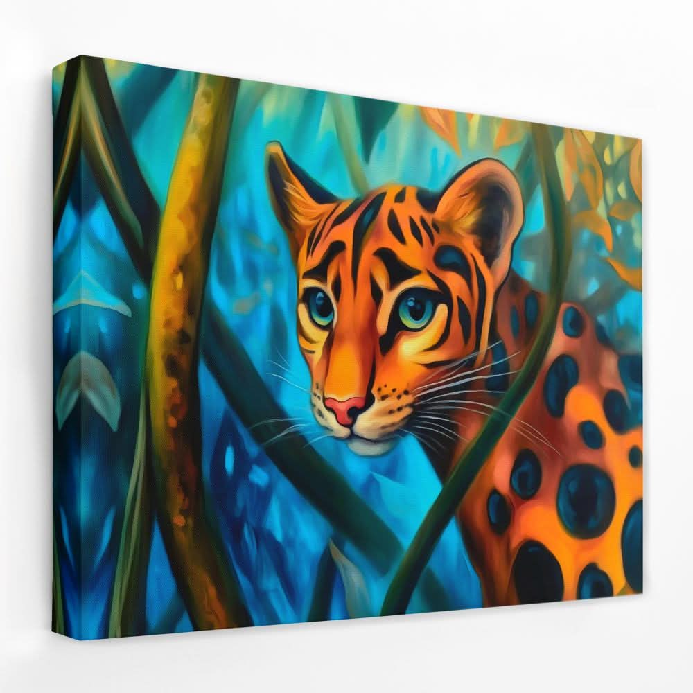 Rainforest Feline - Big Cat Canvas Wall Art