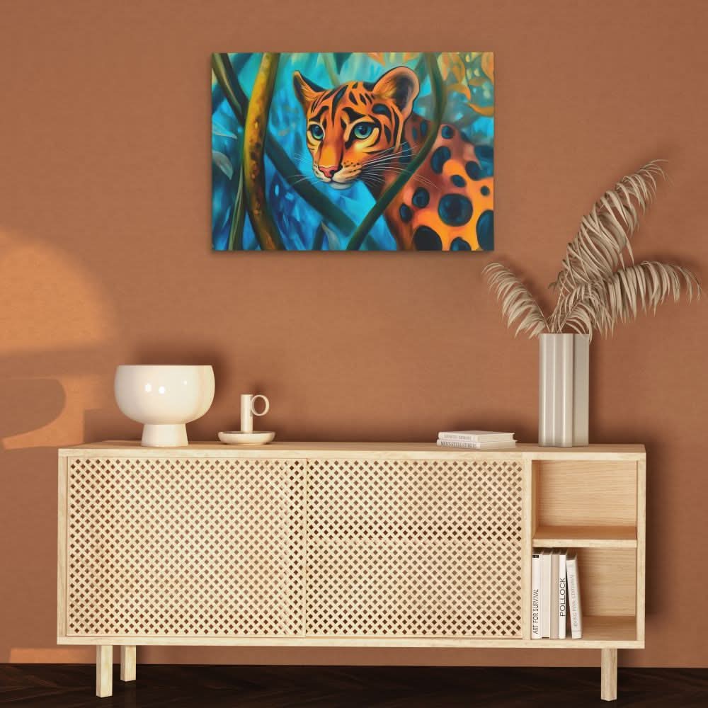Rainforest Feline - Big Cat Art for Home Office