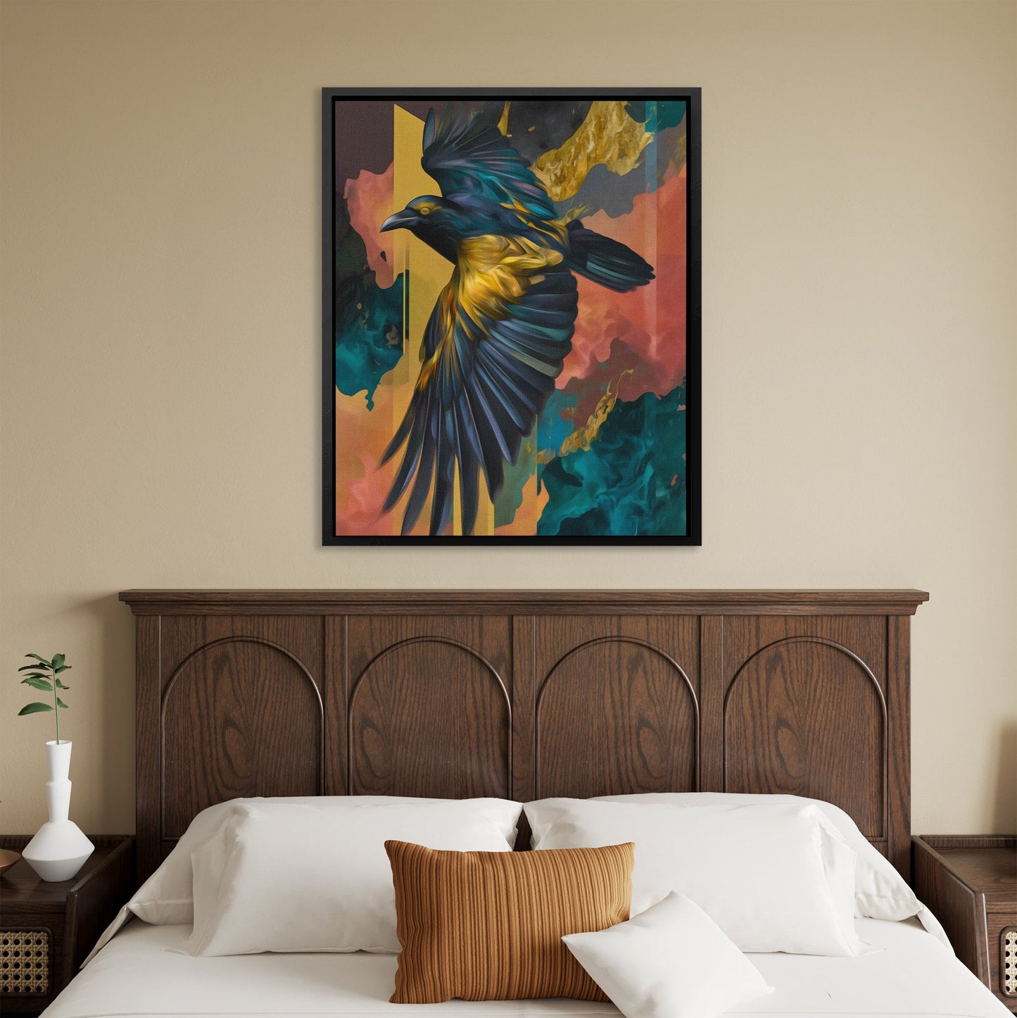 Raven Storm Flight - Luxury Wall Art