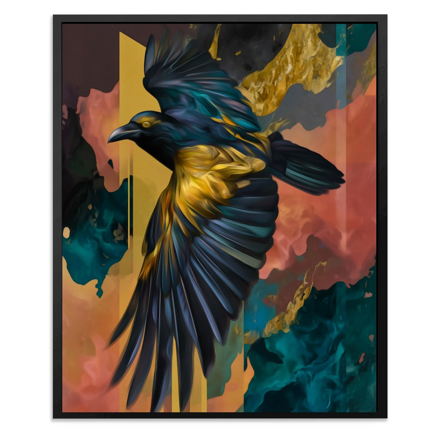 Raven Storm Flight - Luxury Wall Art