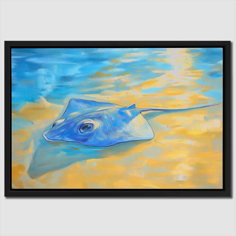 Ray of the Shallows - Beach House Art for Bathroom