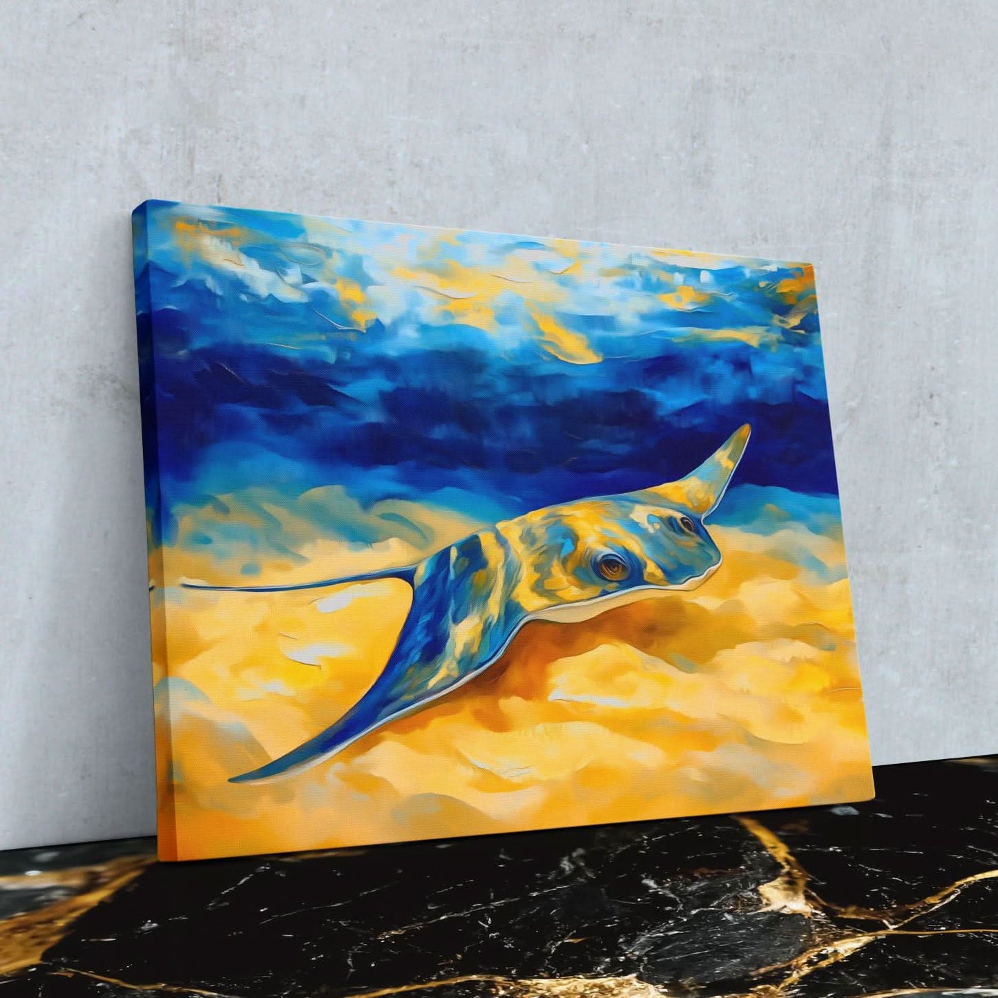 Rays of the Deep - Wall Art in Black Frame
