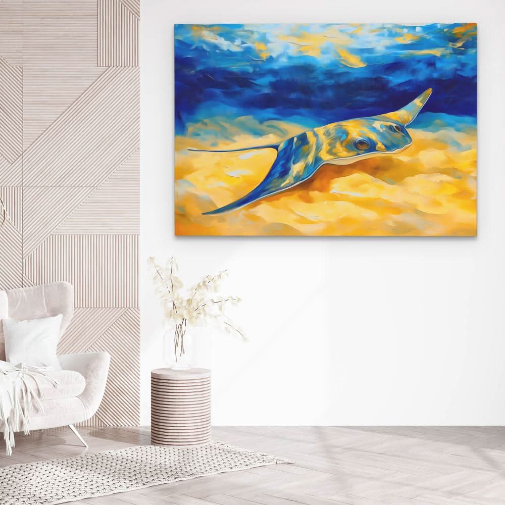 Rays of the Deep - Oversized Beach House Canvas Wall Art