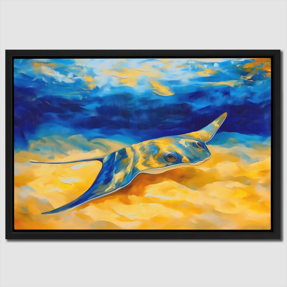 Rays of the Deep - Beach House Art for Bathroom
