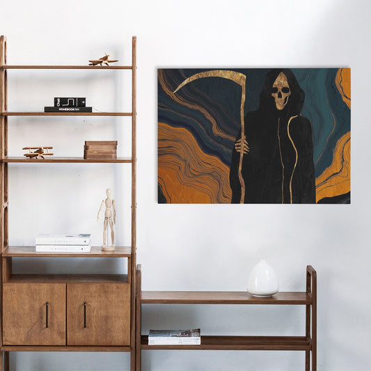 Reaper's Golden Harvest - Luxury Wall Art