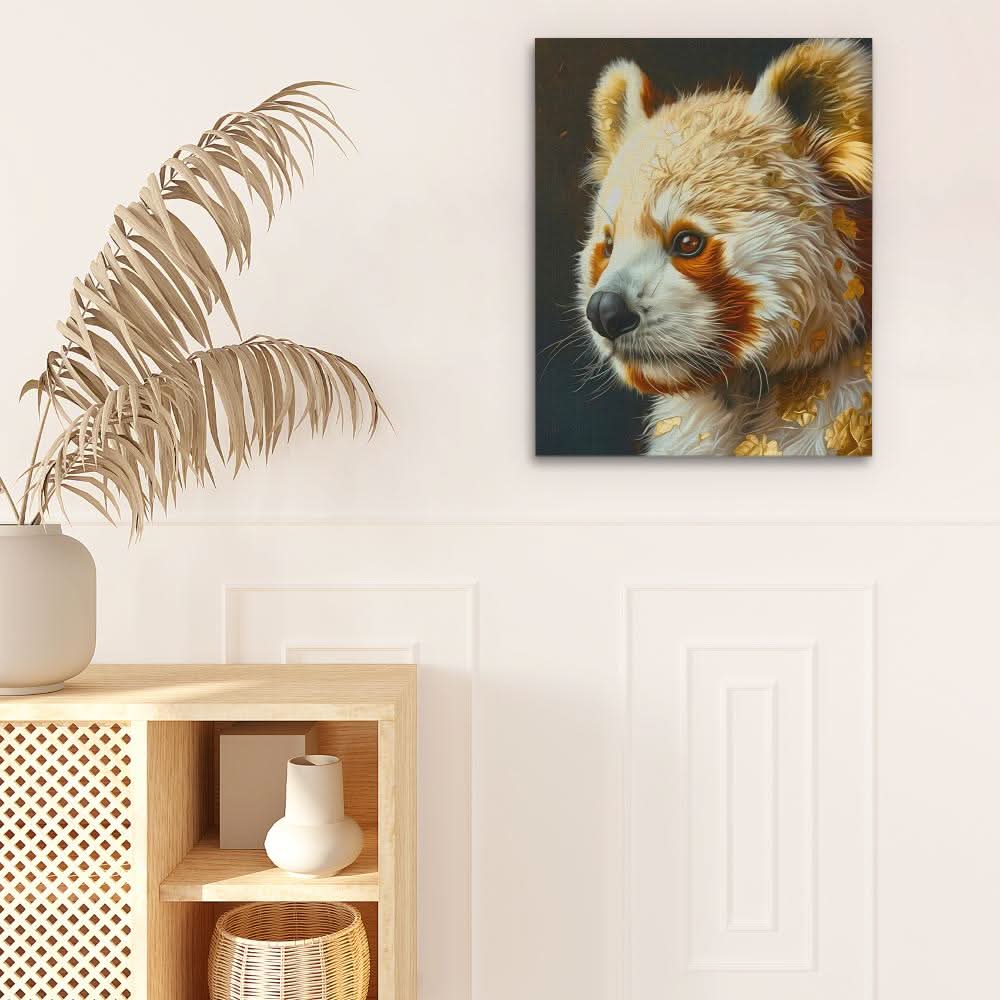 Red Panda Bliss - Large Modern Canvas Print