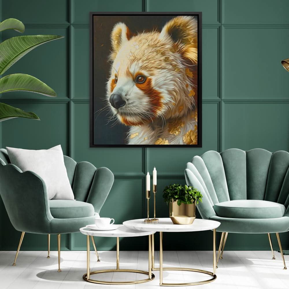 Red Panda Bliss - Brown Bear Canvas Print