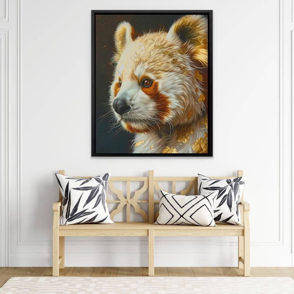 Red Panda Bliss - Brown Wall Art for Home Office