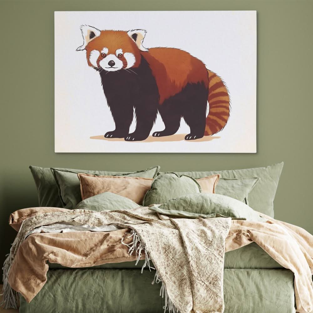 Red Panda Rogue - Baby Animal Wall Art in Black Frame