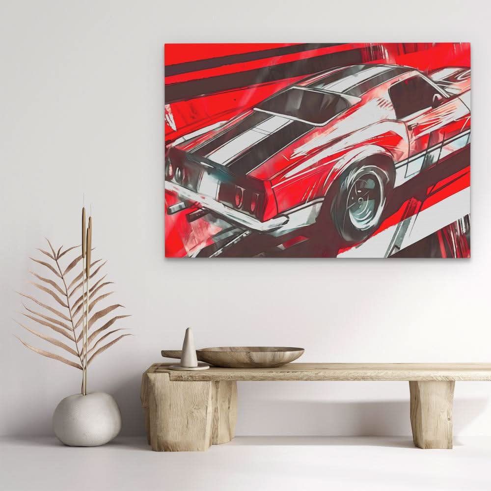 Red Rover - Modern Red Canvas Wall Art