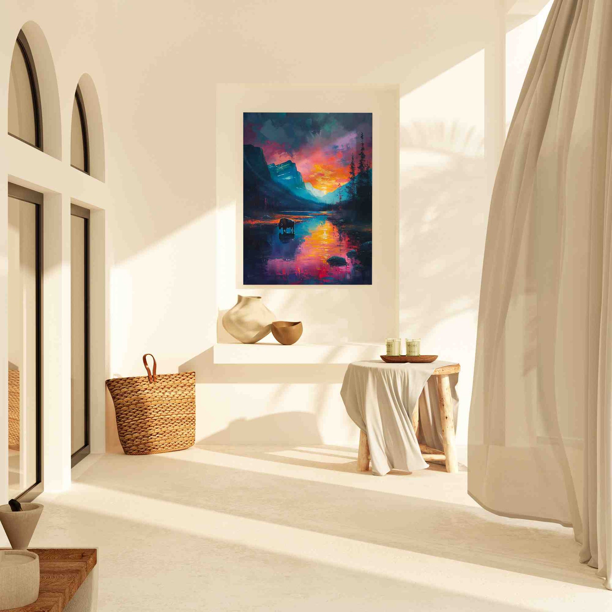 Refined Reflection - Wall Art in Black Frame