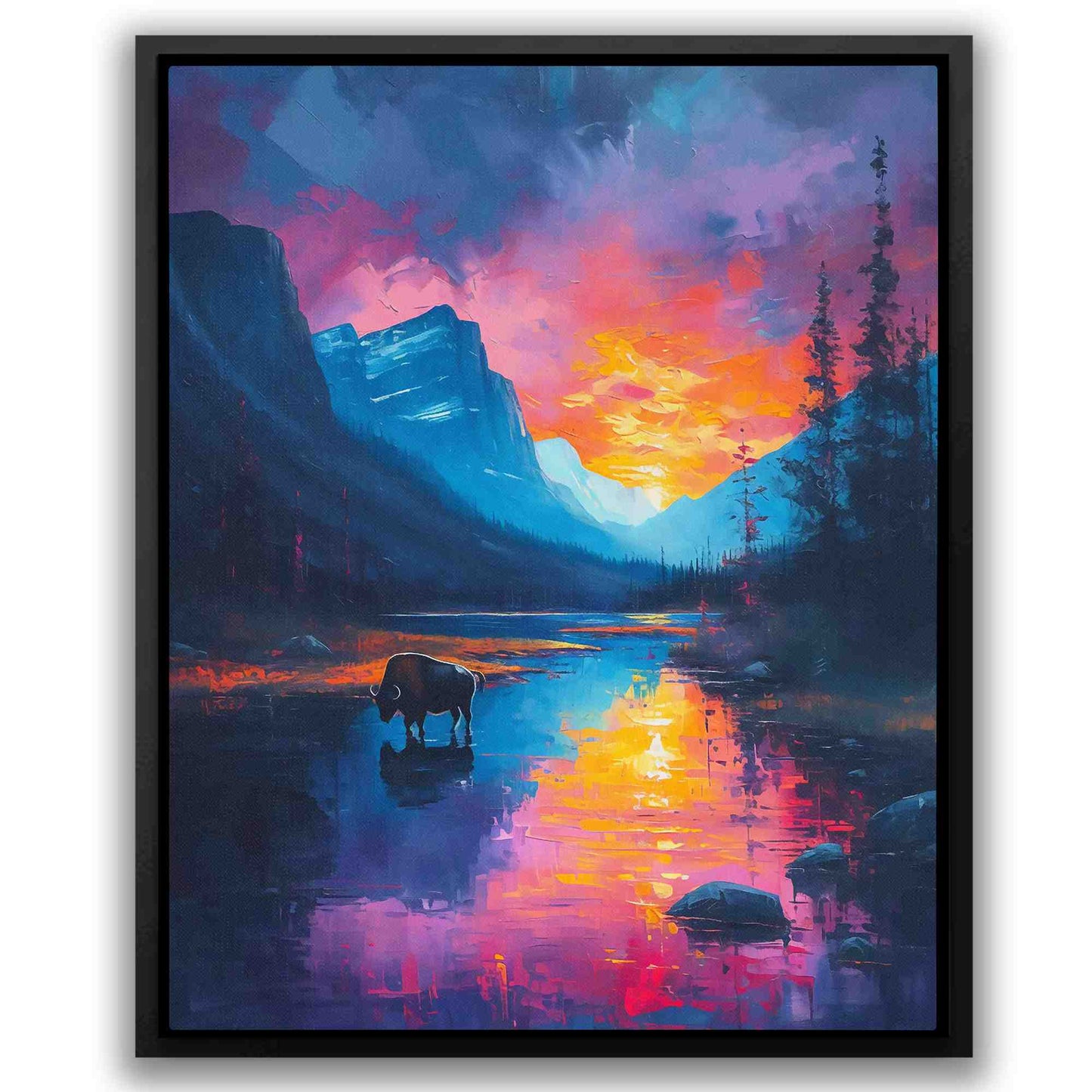 Refined Reflection - Blue Mountain Canvas Print