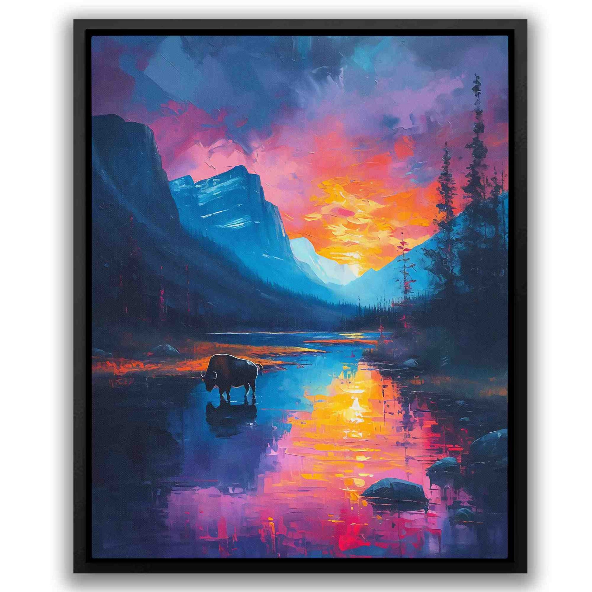 Refined Reflection - Blue Mountain Canvas Print