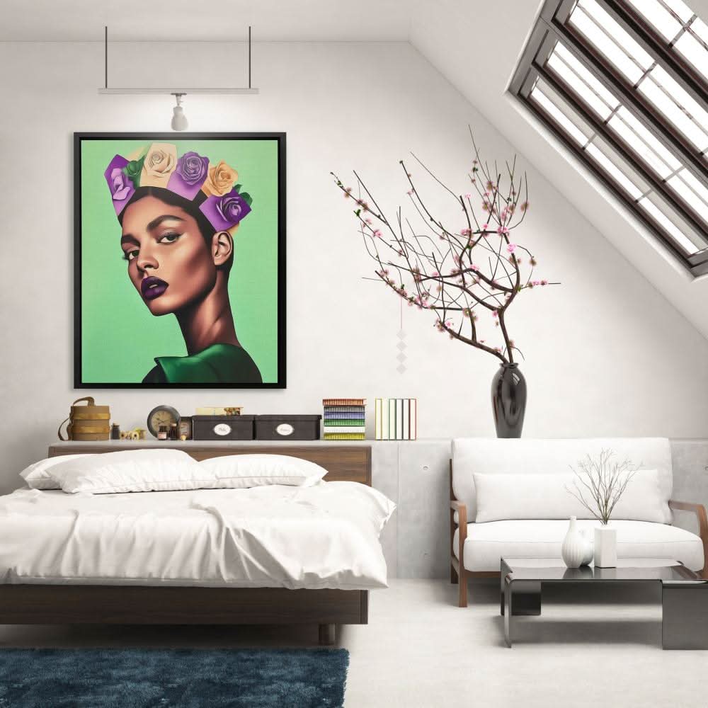 Regal Bloom - Large Figurative Canvas Print