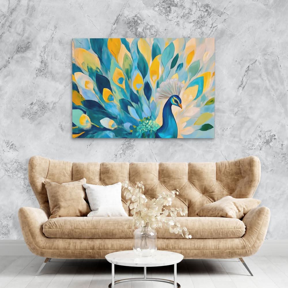 Regal Display - Blue Wall Art for Dining Room