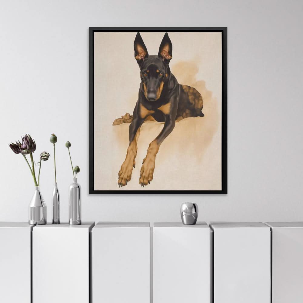 Regal Doberman Portrait - Wall Art Print
