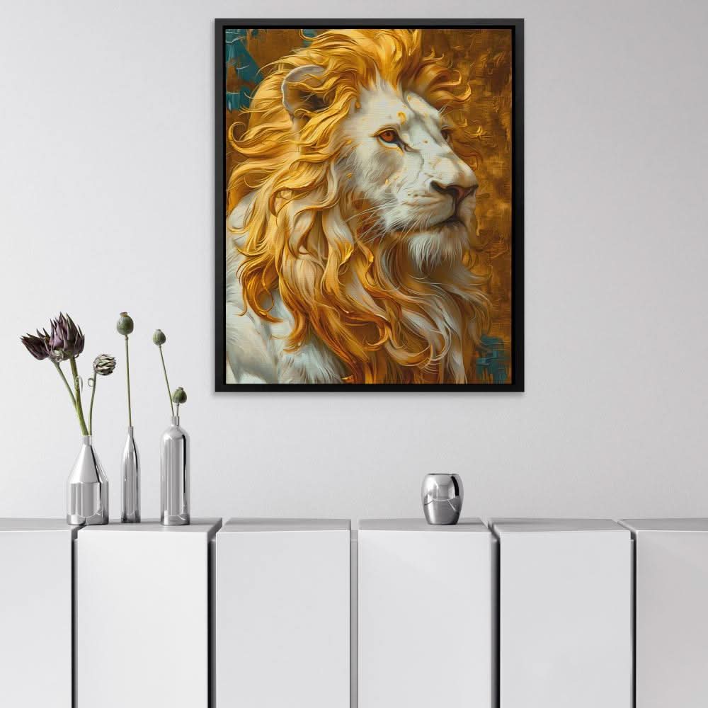 Regal Resilience - Beige Wall Art for Living Room