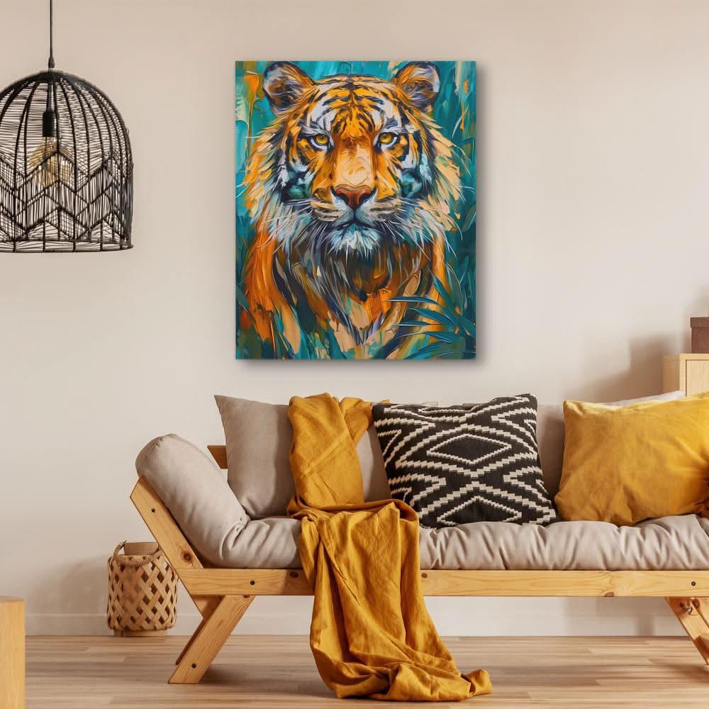 Regal Spirit - Orange Wall Art for Living Room