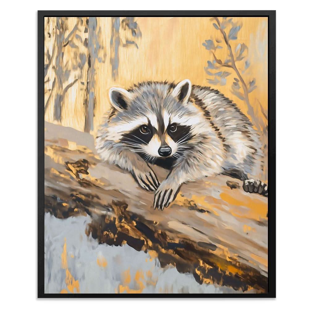 Resting Raccoon - Animals Art for Kids Room