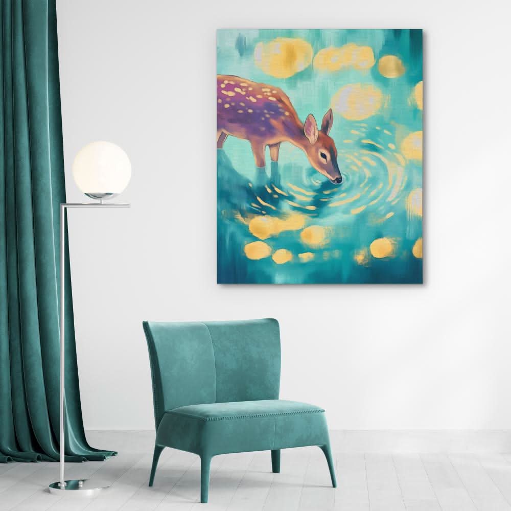 Rippled Reflection - Wall Art in Black Frame