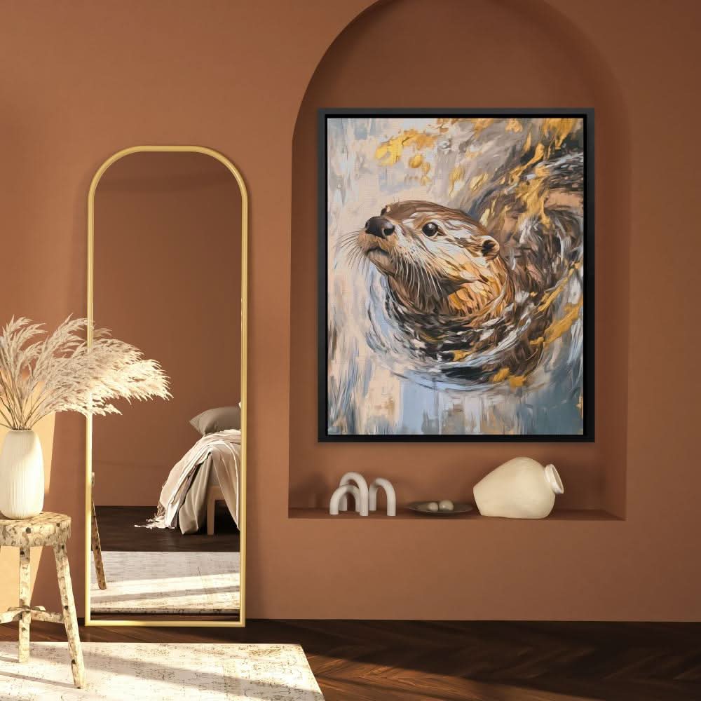 River Otter - Large Canvas Print