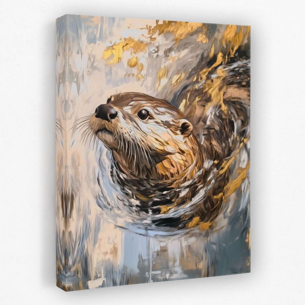 River Otter - Animals Canvas Wall Art