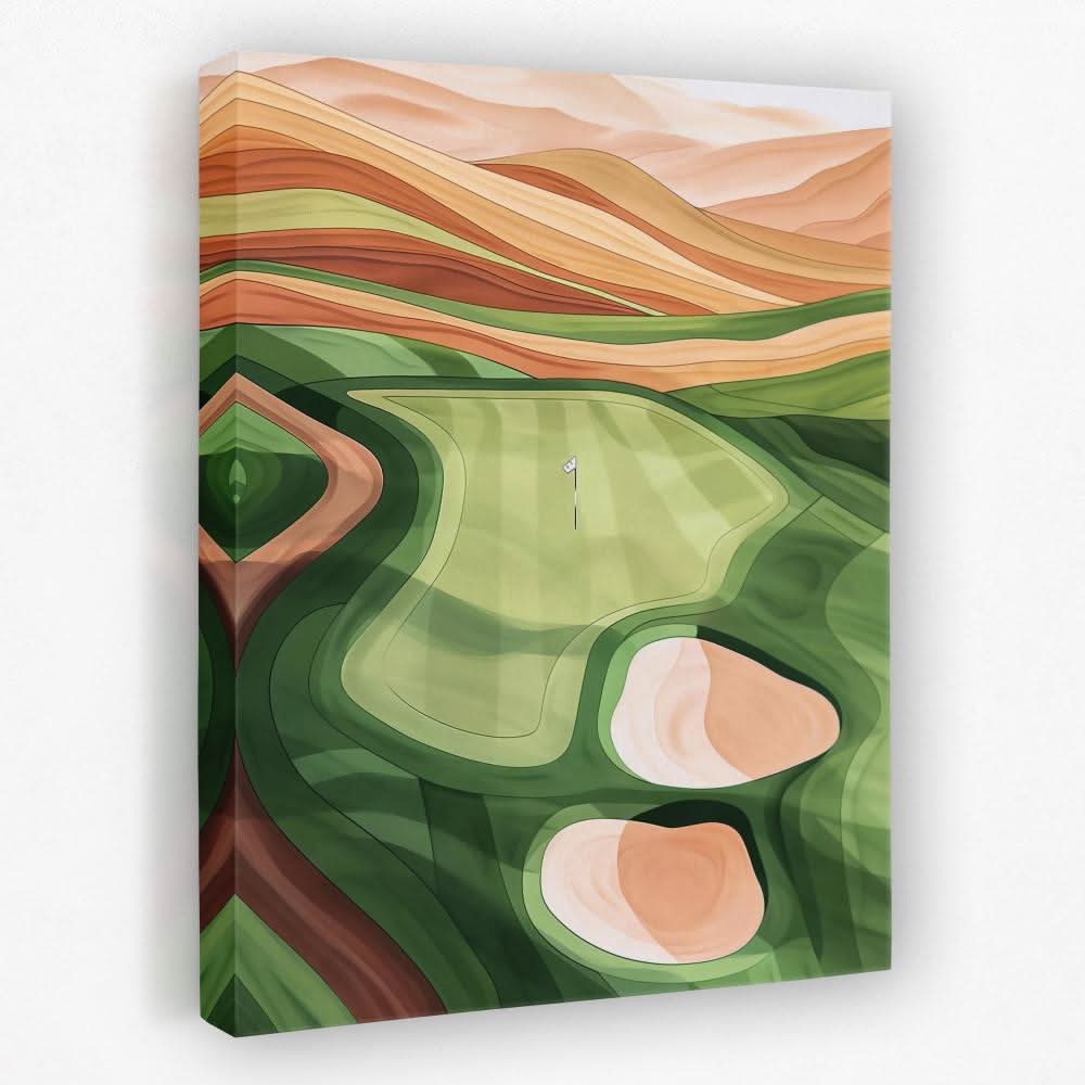 Rolling Hills Golf - Golf Canvas Wall Art