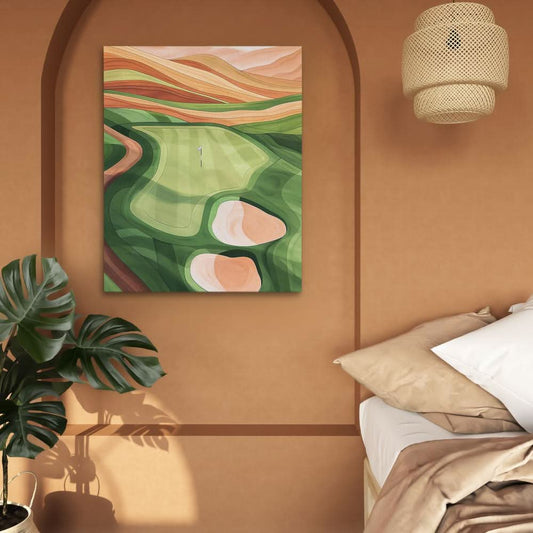 Rolling Hills Golf - Wall Art in Black Frame