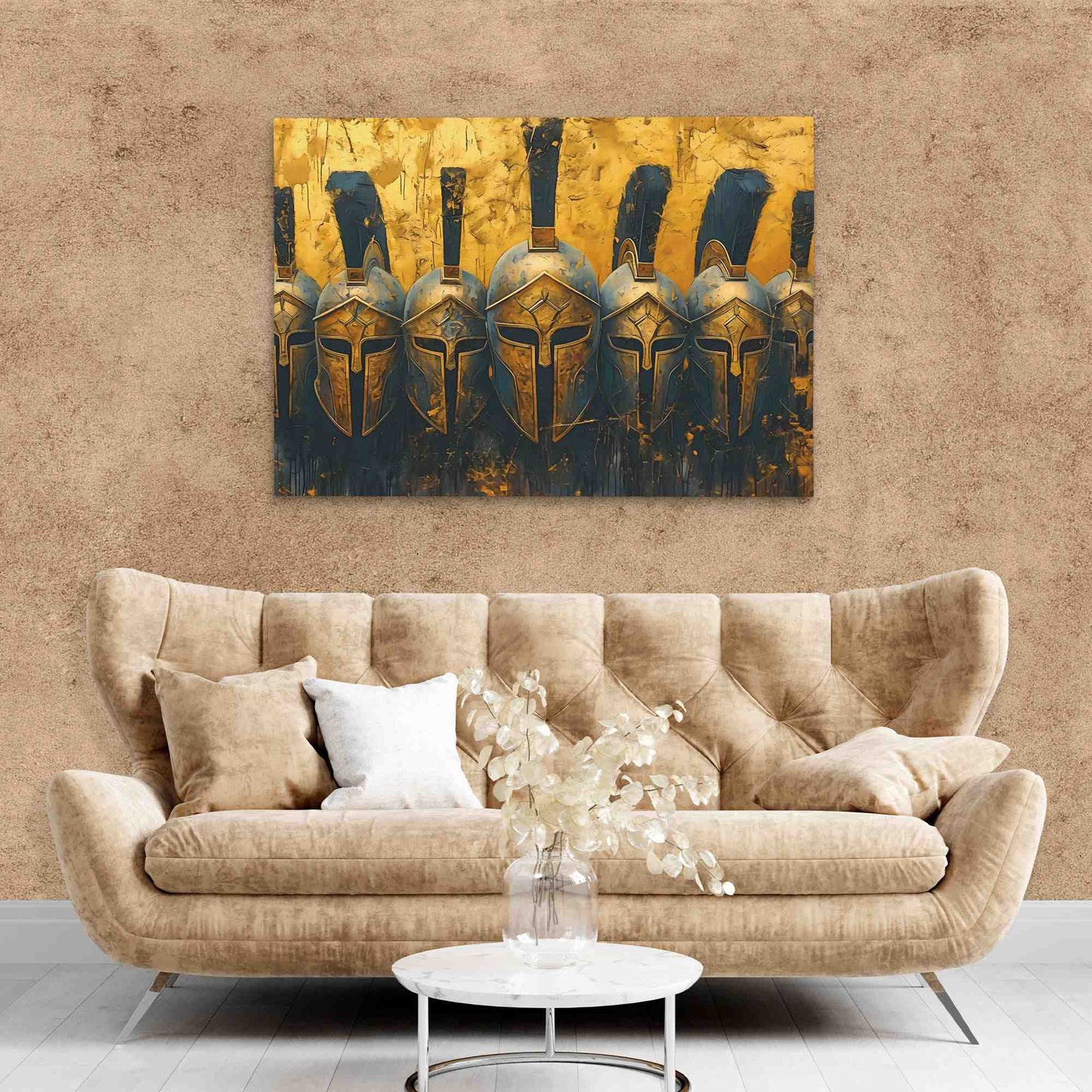 Roman Warrior Helmets - Ancient Art for Office